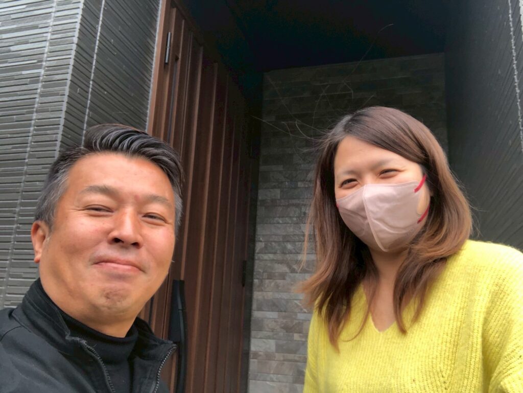 塗装完了後のお客様の写真