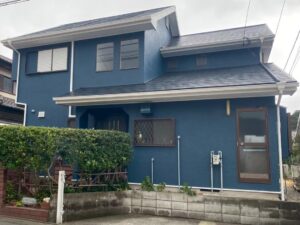宗像市 モルタルをシリコンで塗装し破風鼻隠しを交換した外壁屋根塗装